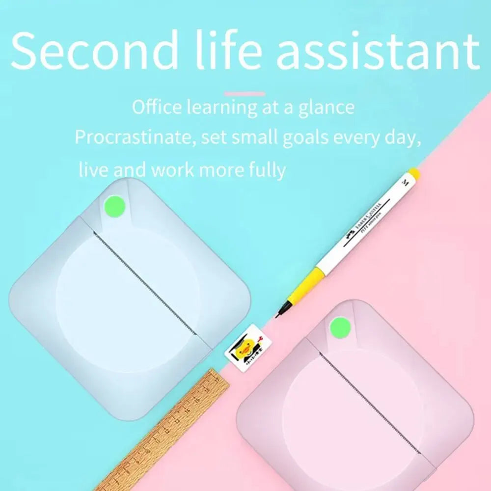Fun Print Portable Thermal Self-Adhesive Stickers Photo Printer HD Mini Bluetooth 57*25Mm Supplies 2D Label Maker for Phone